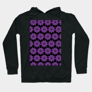 Psychedelic Purple Flowers Hoodie